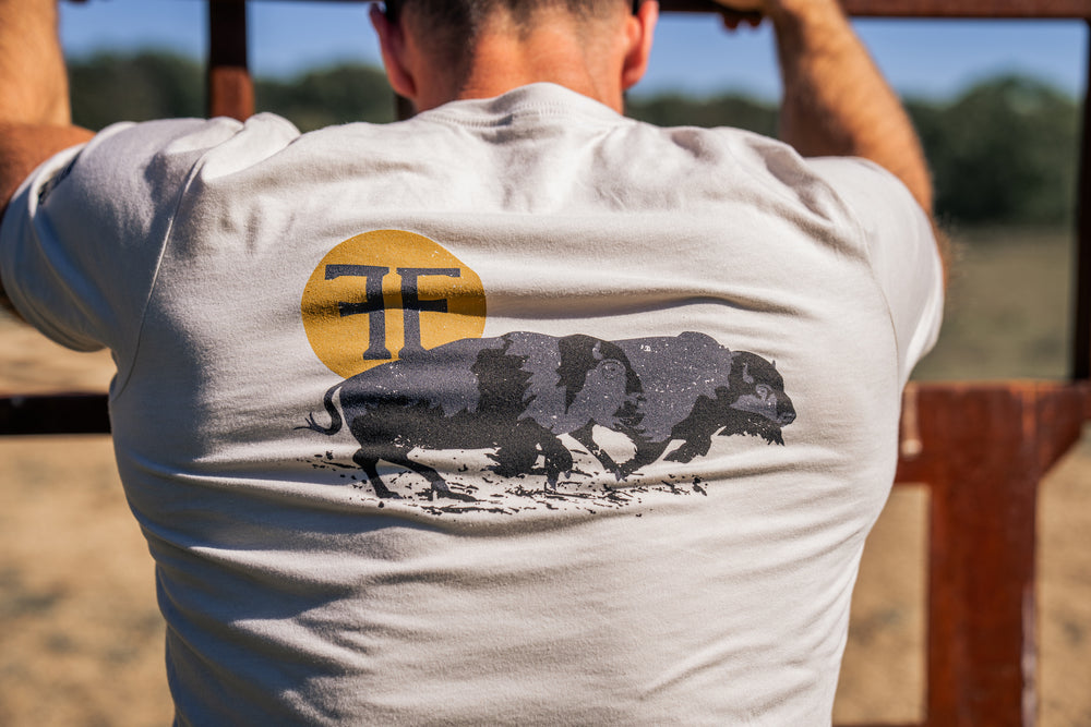 
                  
                    Bison Sunset Tee // Heather Oatmeal
                  
                