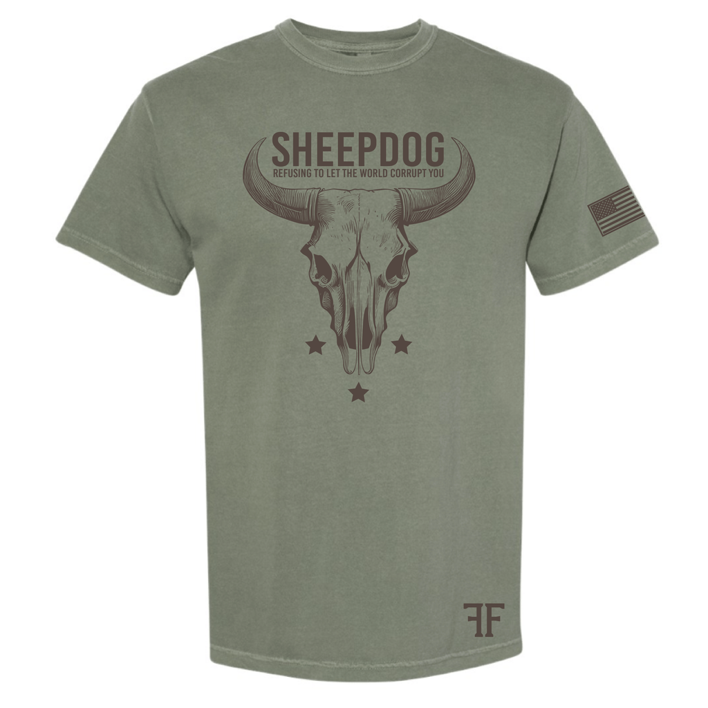 Sheep Dog Don't Corrupt Tee // Comfort Colors Moss