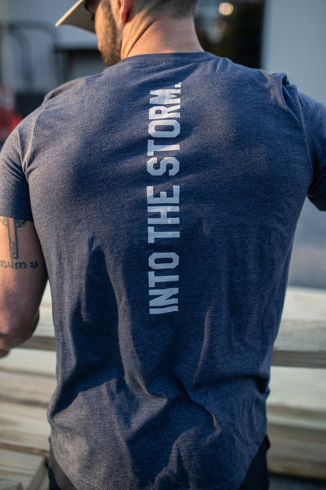 
                  
                    Into the Storm Vertical 2.0 Tee // Heather Navy
                  
                