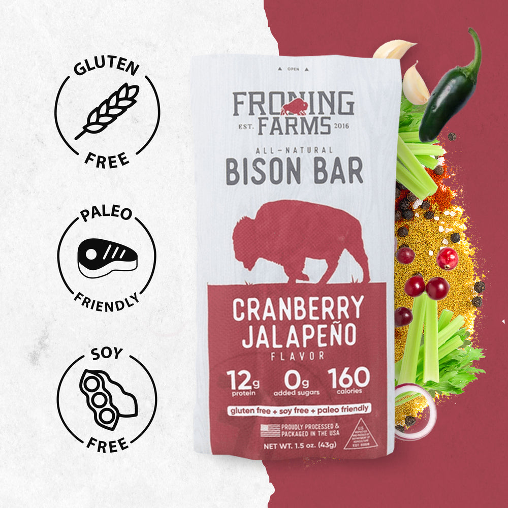 
                  
                    Cranberry Jalapeno Bison Bars Wholesale
                  
                