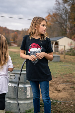 
                  
                    Santa Bison Kids Tee // Black
                  
                