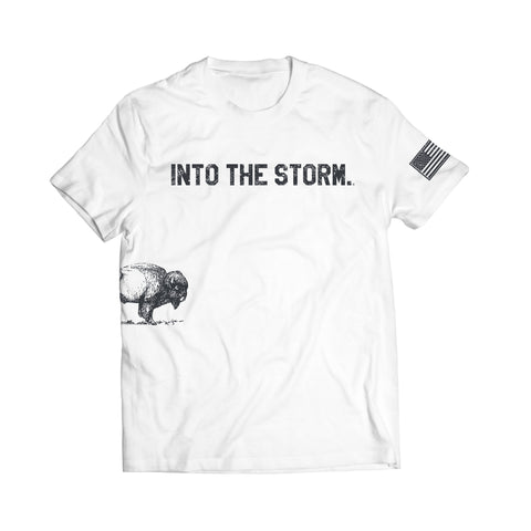 Bison Silhouette Tee // White