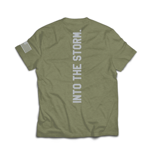 
                  
                    Into the Storm Vertical 2.0 Tee // OD Green
                  
                