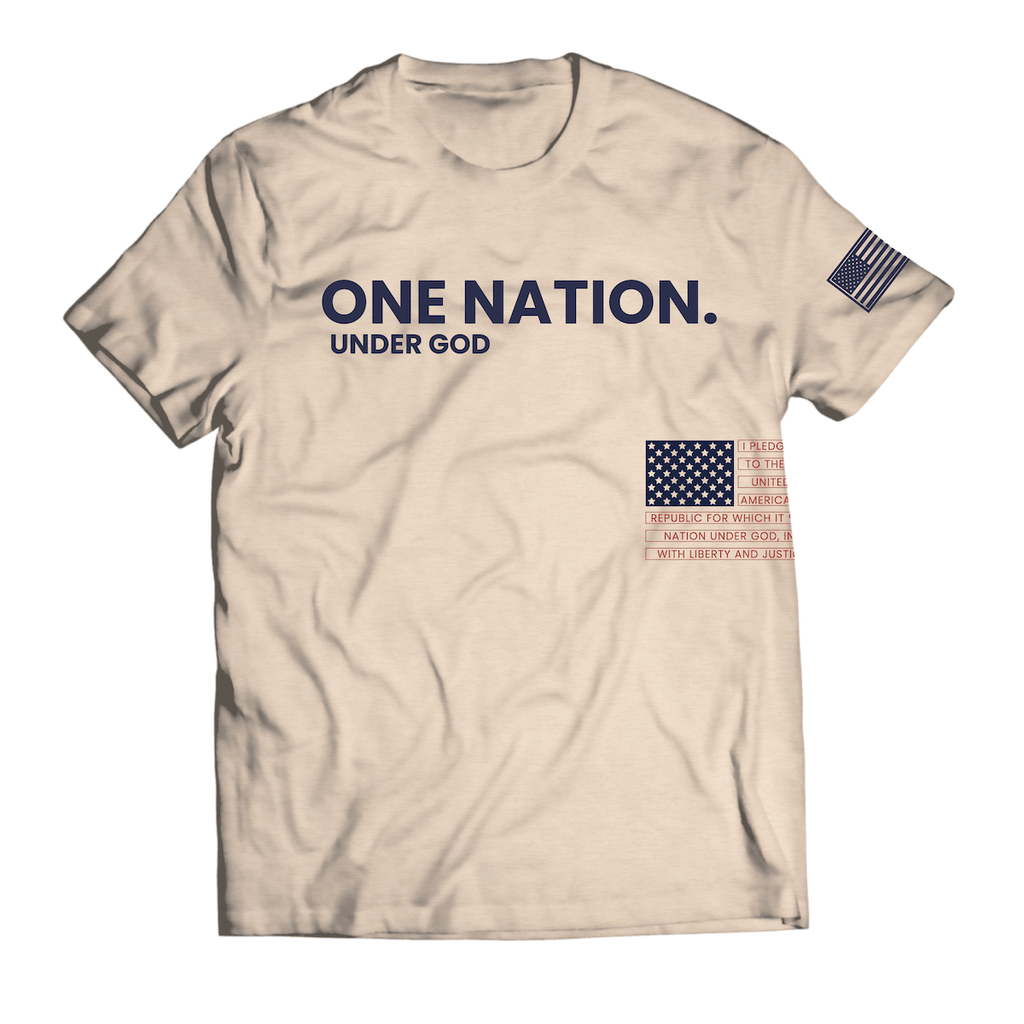 One Nation Under God Tee // Heather Sand
